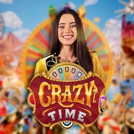 Crazy Time slot logo by Evolution at Xtraspin Casino