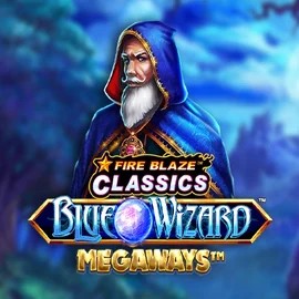 Official Slots logo: Fire Blaze Blue Wizard Megaways by Rarestone Gaming at Xtraspin Casino